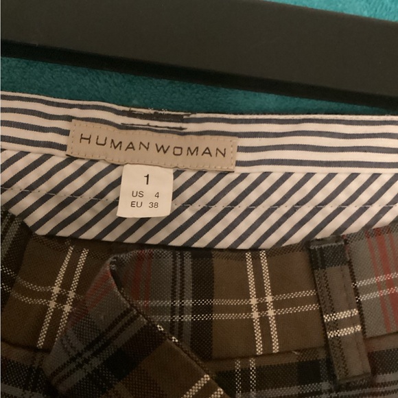 HUMAN WOMAN WWIDE LEG CHECKERED PANTS SZ S # COLLEGE# JEN ZEE - Picture 6 of 8